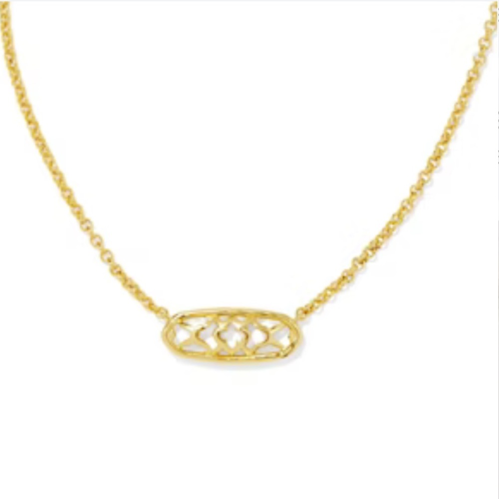 KENDRA SCOTT 14k Gold Janie XOXO Love Pendant Feminine Delicate Necklace NEW NWT - Picture 3 of 3